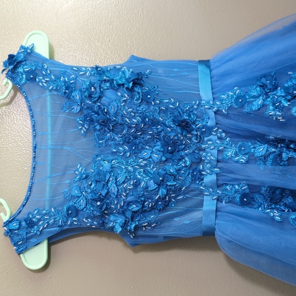 Blue floral prom dress - Picture 6 of 6